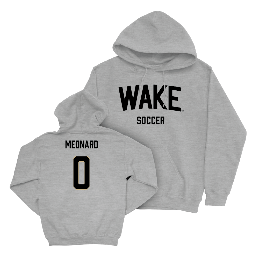 Wake Forest Men's Soccer Sport Grey Wordmark Hoodie  - Jonah Mednard