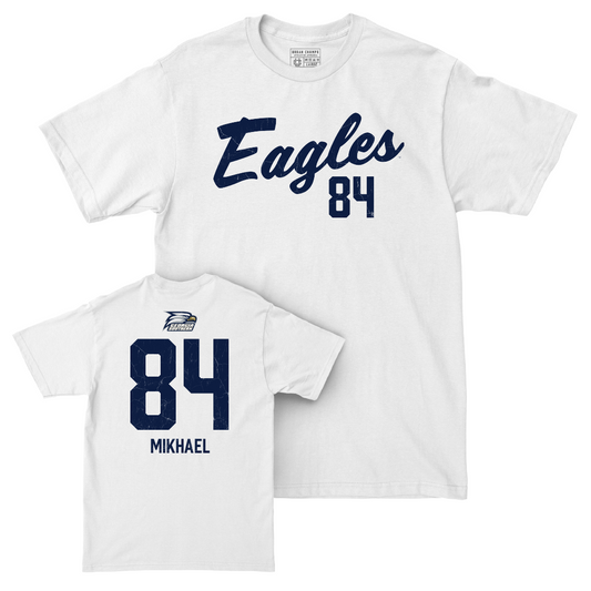 Georgia Southern Football White Script Comfort Colors Tee - JP Mikhael | #84