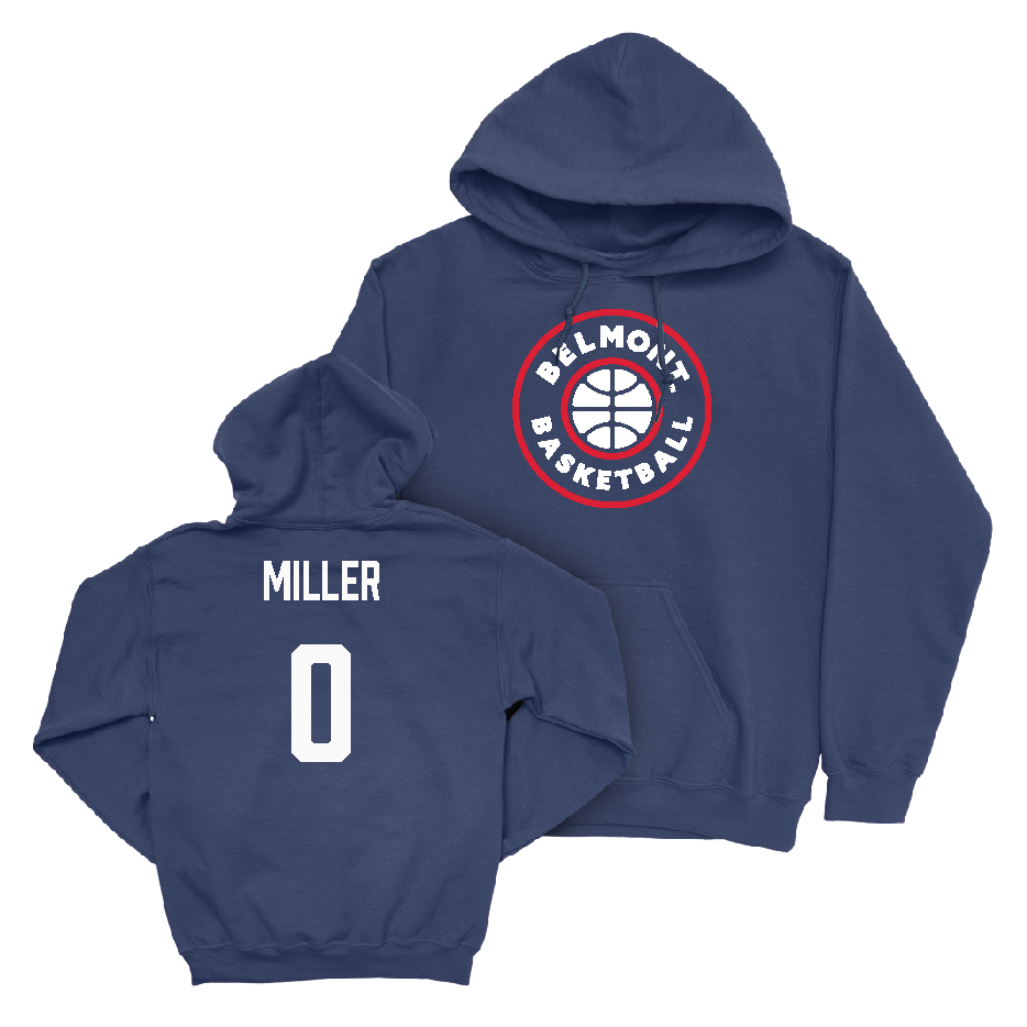 Belmont Men's Basketball Navy Hardwood Hoodie - Win Miller