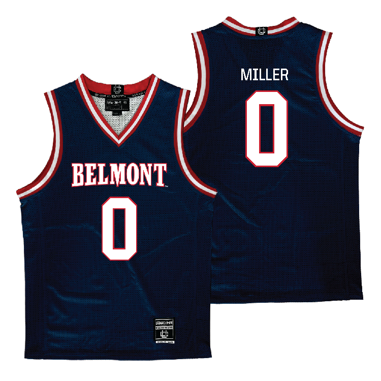 Belmont Men's Basketball Navy Jersey - Win Miller | #0