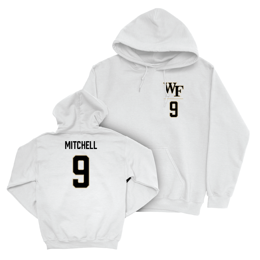 Wake Forest Men's Soccer White Logo Hoodie  - Pariss Mitchell