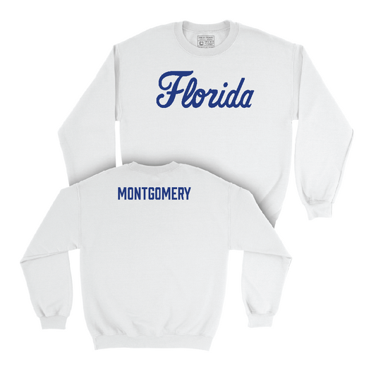 Florida Men's Track & Field White Script Crew - Logan Montgomery