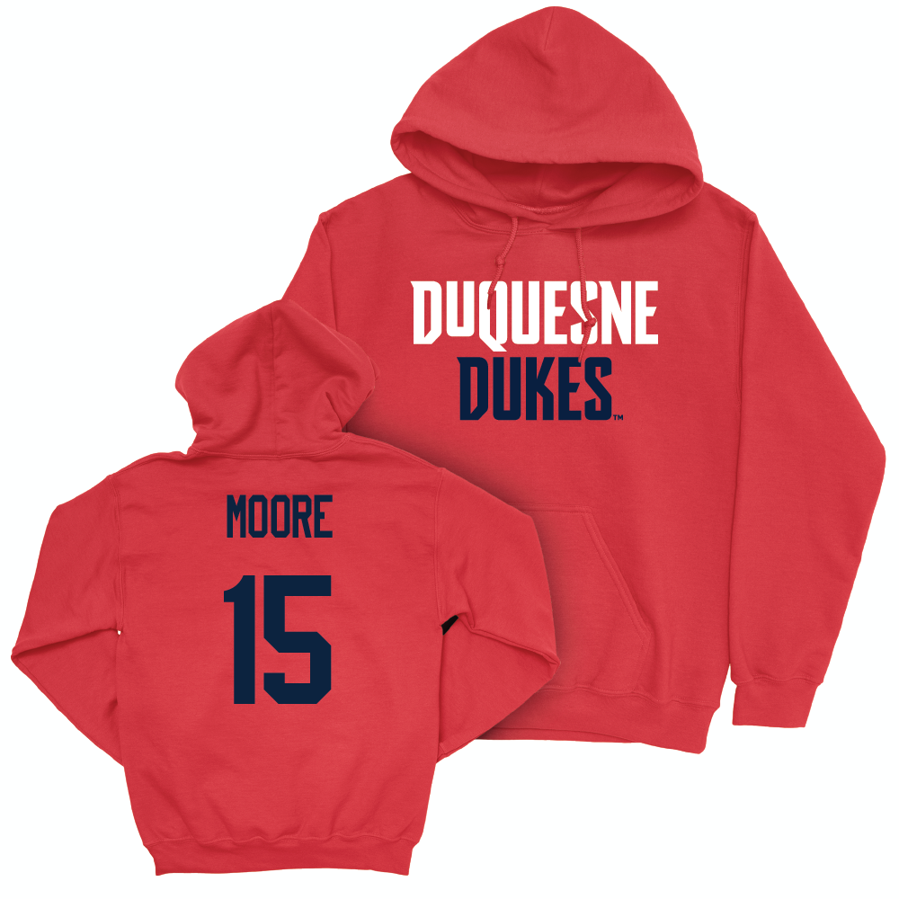 Duquesne Football Red Dukes Hoodie - Derron Moore