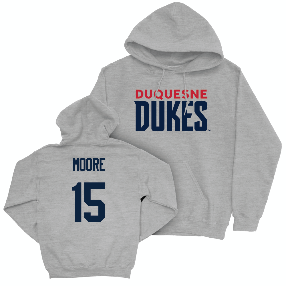 Duquesne Football Sport Grey Lock Hoodie - Derron Moore