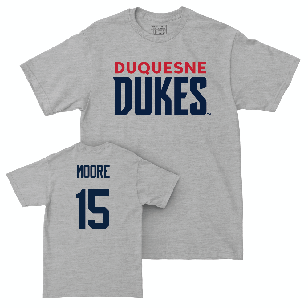 Duquesne Football Sport Grey Lock Tee - Derron Moore