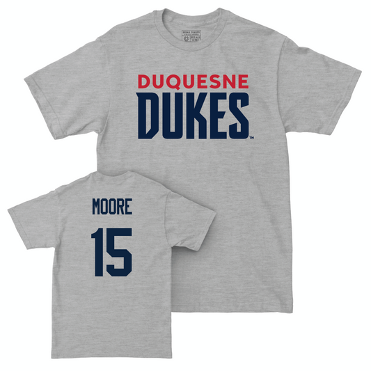 Duquesne Football Sport Grey Lock Tee - Derron Moore