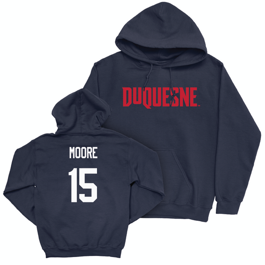 Duquesne Football Navy Duquesne Hoodie - Derron Moore