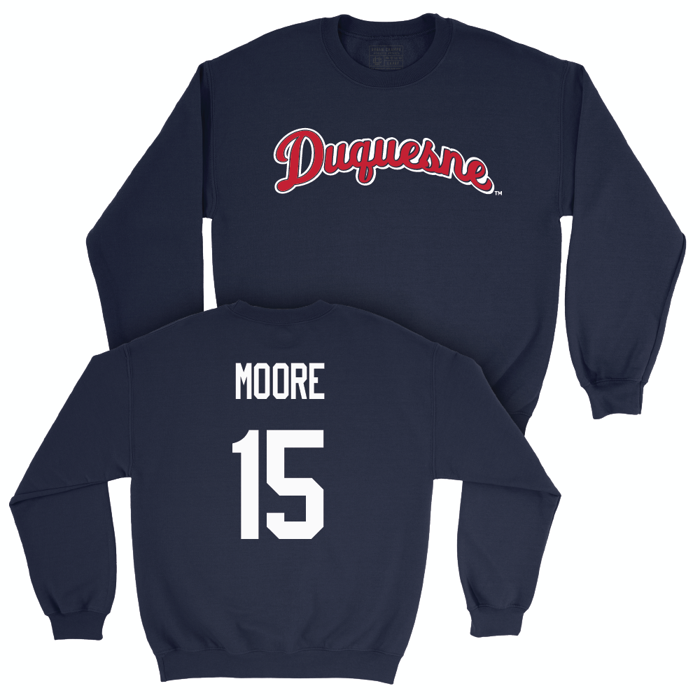 Duquesne Football Navy Script Crew - Derron Moore