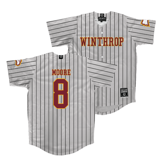 Winthrop Baseball Sport Grey Jersey  - Easton Moore