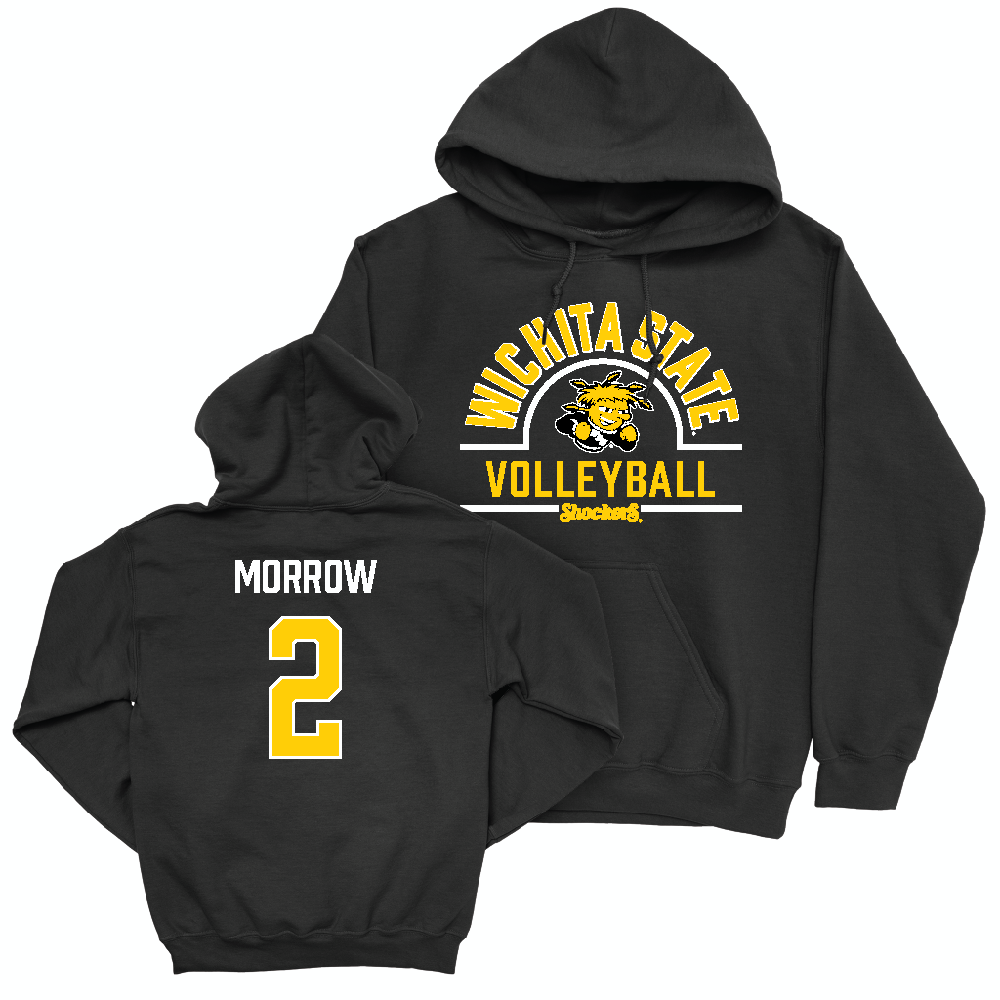 Wichita State Women's Volleyball Black Arch Hoodie   - Gracie Morrow