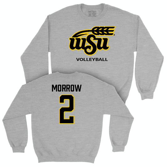 Wichita State Women's Volleyball Sport Grey Stacked Crew   - Gracie Morrow