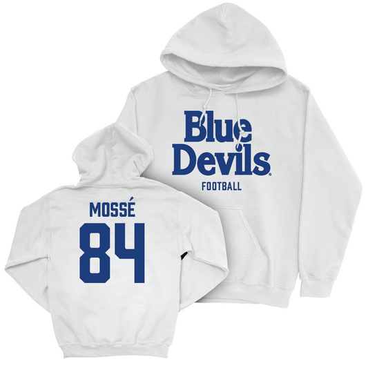 Duke Football White Blue Devils Hoodie - Akiva Mossé