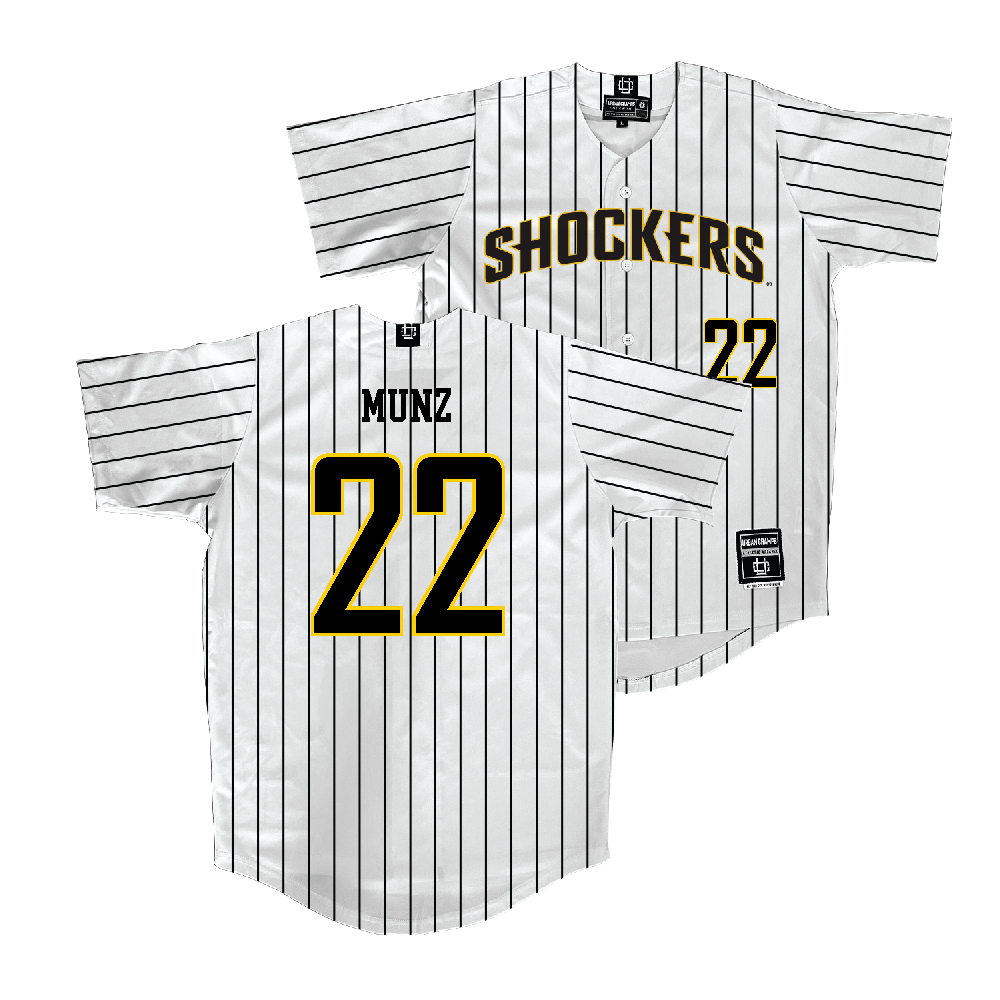 Wichita State Baseball White Jersey  - Mason Munz