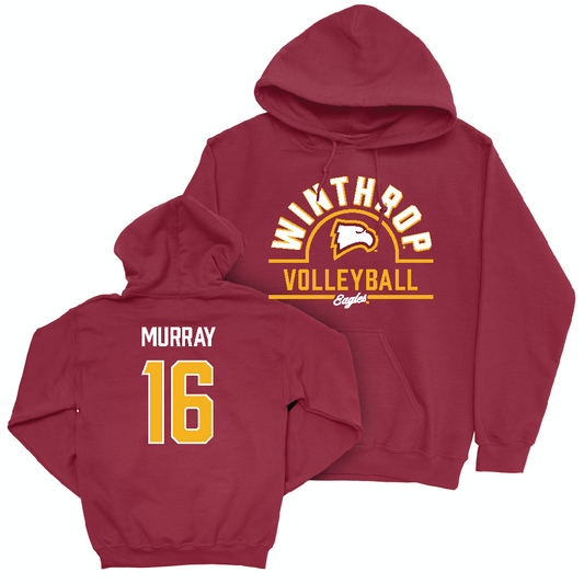 Winthrop Women's Volleyball Maroon Arch Hoodie  - Bella Murray