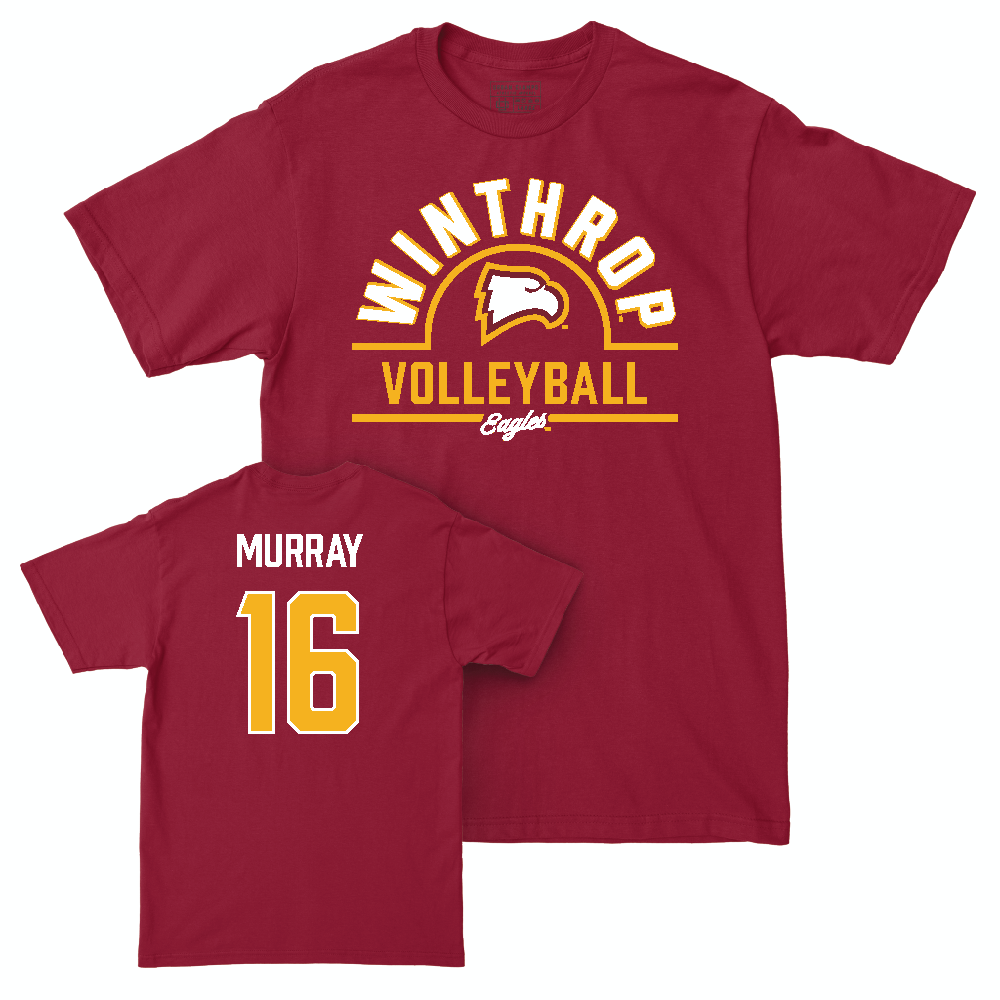 Winthrop Women's Volleyball Maroon Arch Tee  - Bella Murray