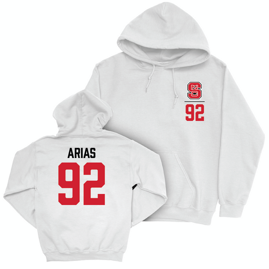 NC State Football White Logo Hoodie - Aiden Arias Small