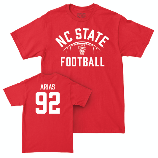 NC State Football Red Stadium Tee - Aiden Arias Small