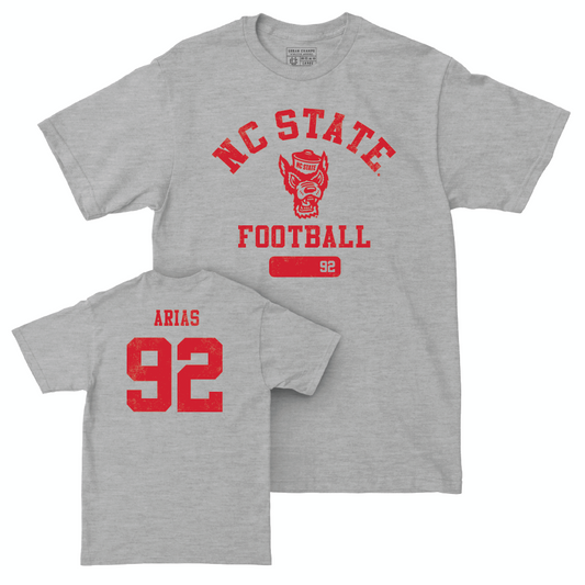 NC State Football Sport Grey Varsity Tee - Aiden Arias Small