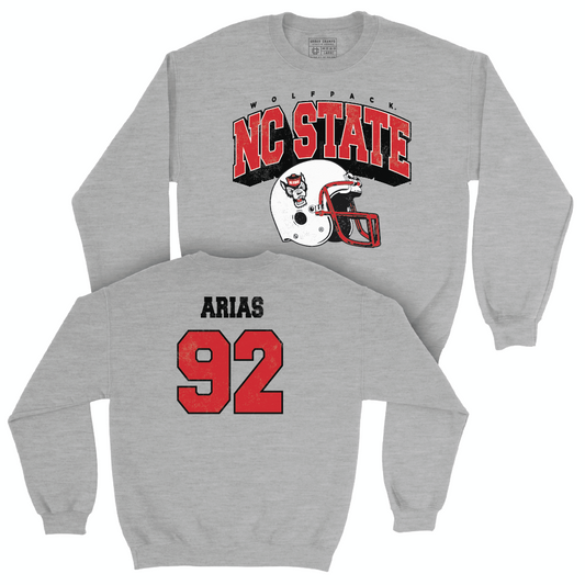 NC State Football Sport Grey Kick Off Crew - Aiden Arias Small