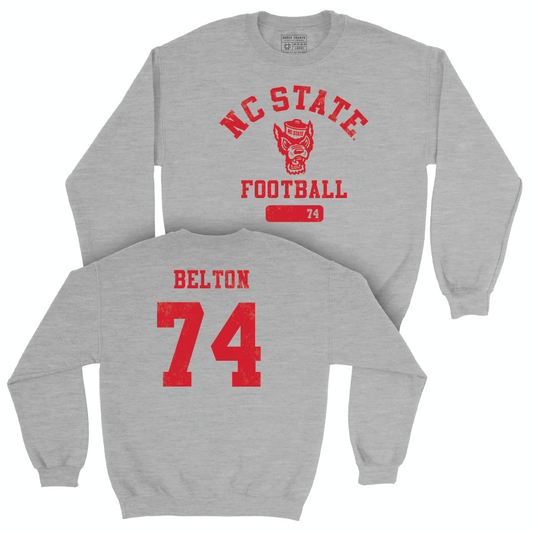 NC State Football Sport Grey Varsity Crew - Anthony Belton Small