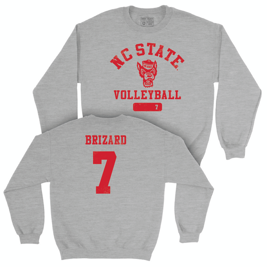 NC State Women's Volleyball Sport Grey Varsity Crew - Ava Brizard Small