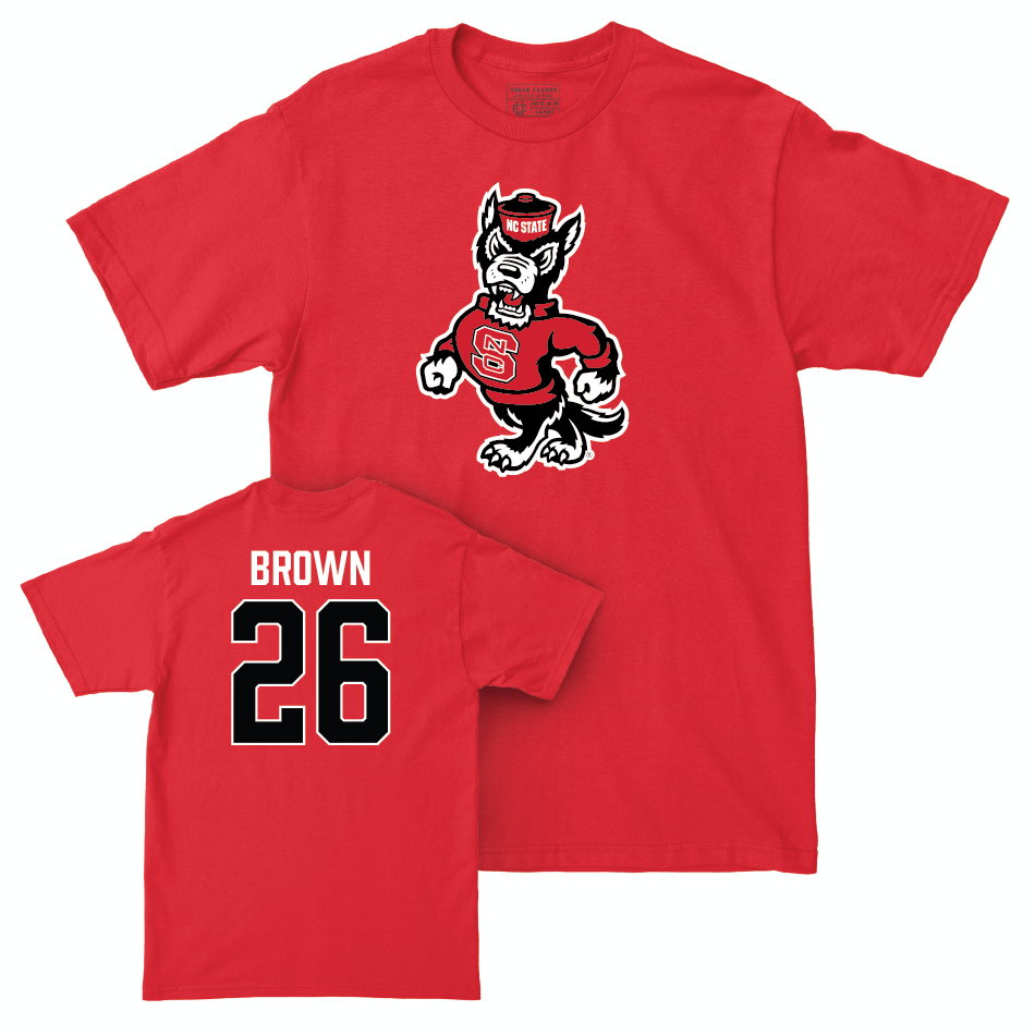 NC State Football Red Legacy Tee - Asaad Brown Small