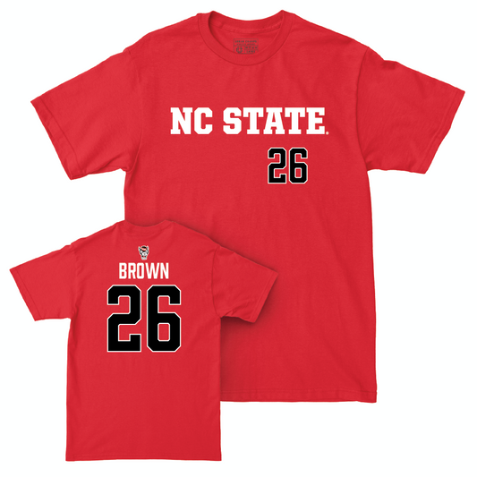 NC State Football Red Sideline Tee - Asaad Brown Small