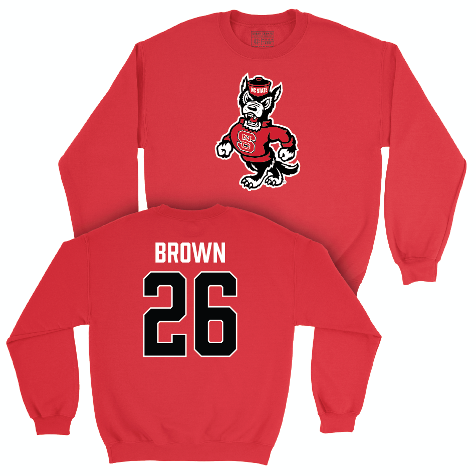 NC State Football Red Legacy Crew - Asaad Brown Small