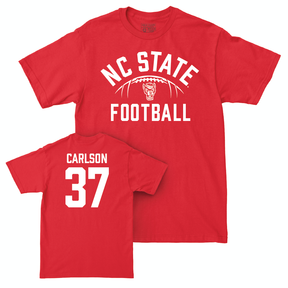 NC State Football Red Stadium Tee - Addison Carlson Small