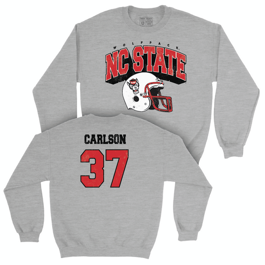 NC State Football Sport Grey Kick Off Crew - Addison Carlson Small