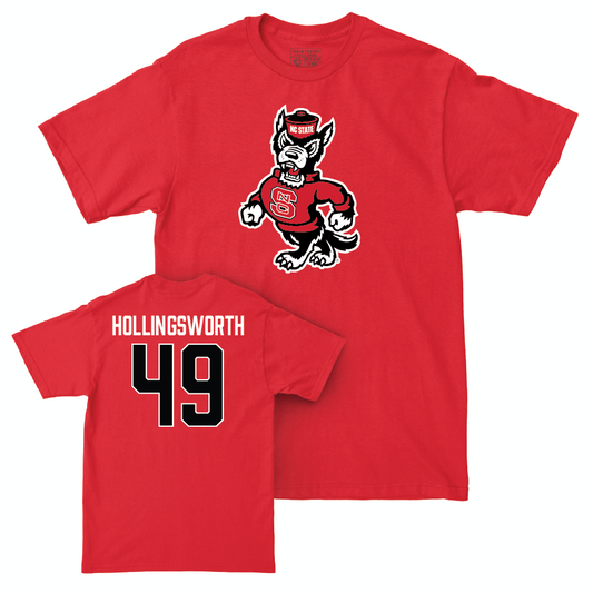 NC State Football Red Legacy Tee - Aiden Hollingsworth Small