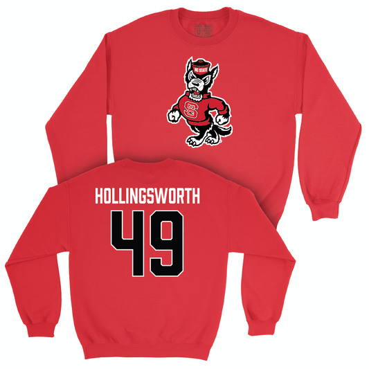 NC State Football Red Legacy Crew - Aiden Hollingsworth Small