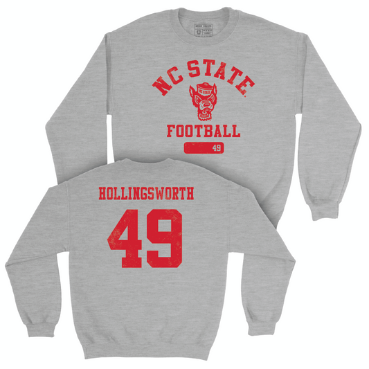 NC State Football Sport Grey Varsity Crew - Aiden Hollingsworth Small