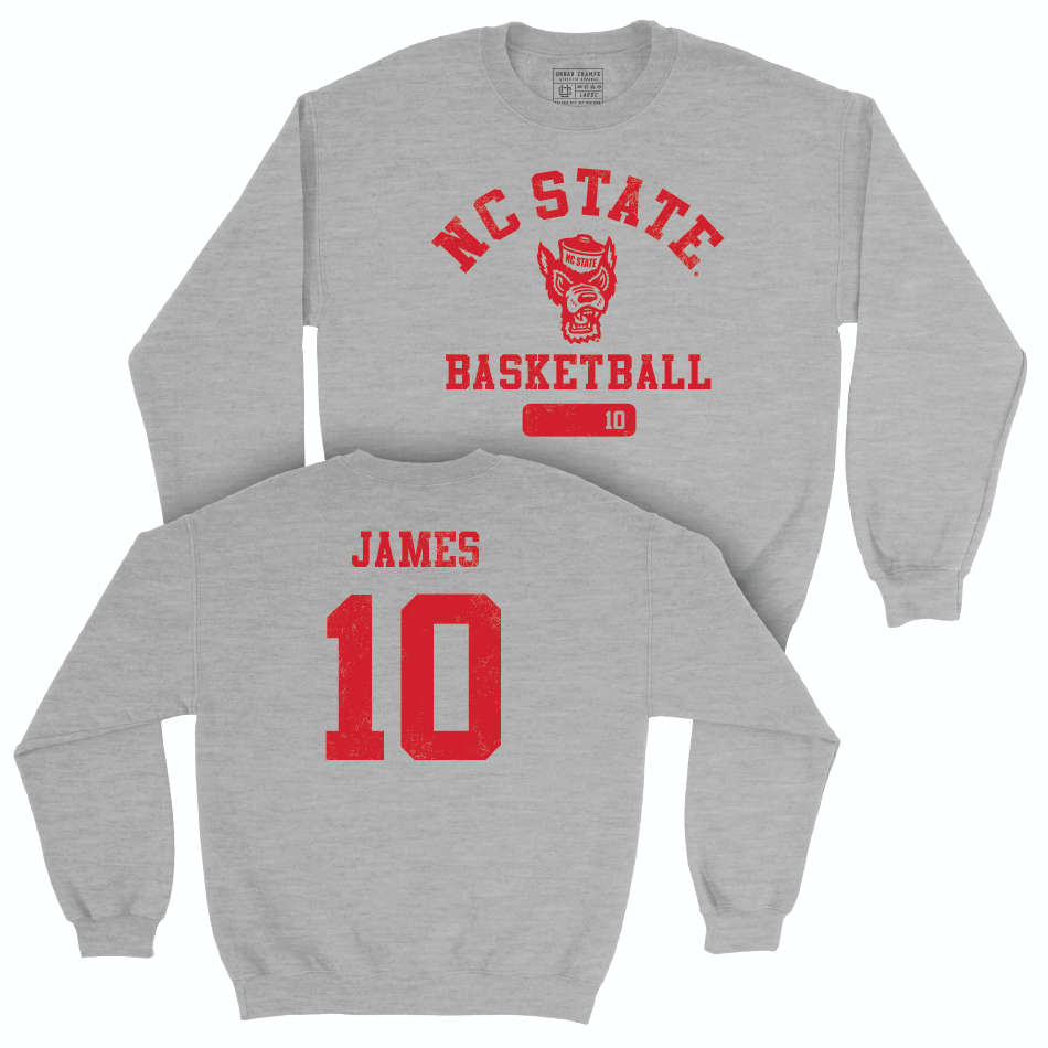 NC State Women's Basketball Sport Grey Varsity Crew - Aziaha James Small