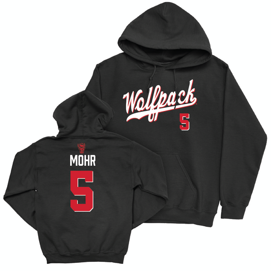 NC State Women's Soccer Black Script Hoodie - Alex Mohr Small