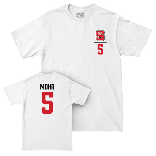 NC State Women's Soccer White Logo Comfort Colors Tee - Alex Mohr Small