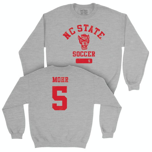 NC State Women's Soccer Sport Grey Varsity Crew - Alex Mohr Small