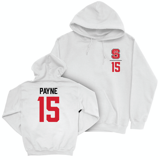 NC State Men's Soccer White Logo Hoodie - Aidan Payne Small