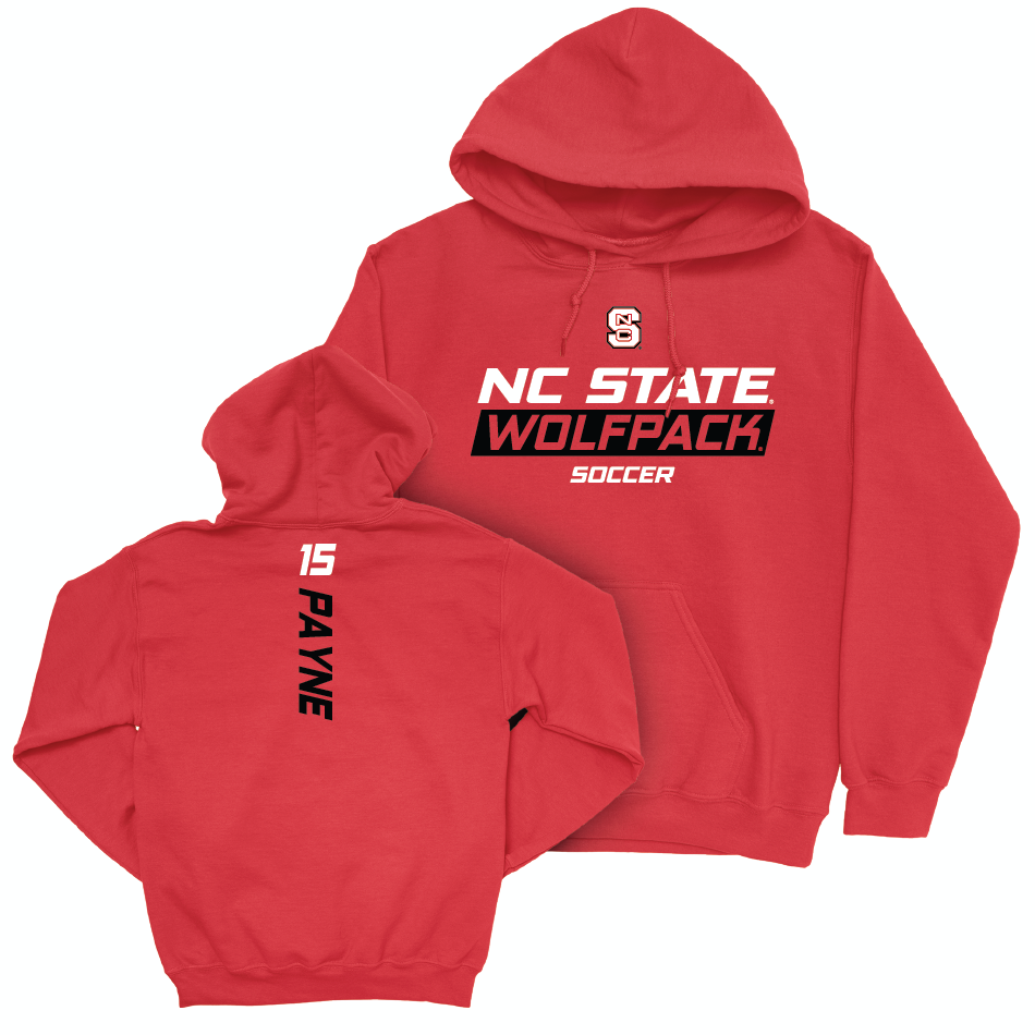 NC State Men's Soccer Red Rush Hoodie - Aidan Payne Small