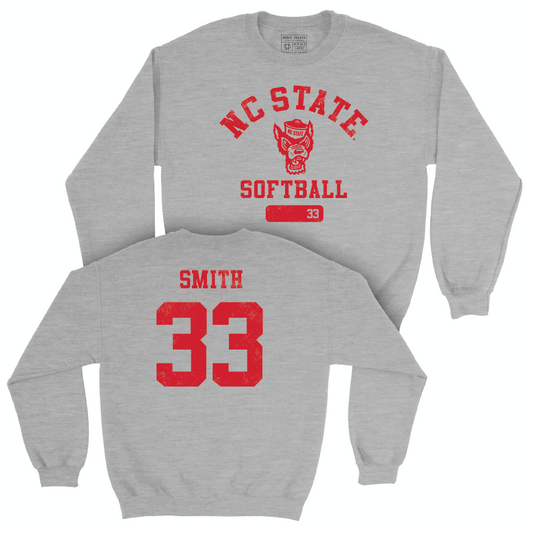 NC State Softball Sport Grey Varsity Crew - Alaina Smith Small