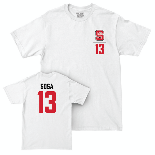 NC State Baseball White Logo Comfort Colors Tee - Alex Sosa Small