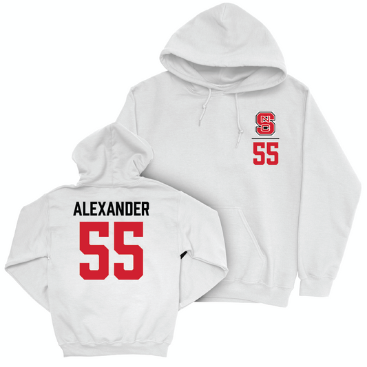 NC State Football White Logo Hoodie - Blair Alexander Small