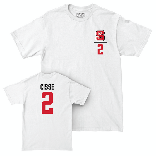 NC State Football White Logo Comfort Colors Tee - Brandon Cisse Small