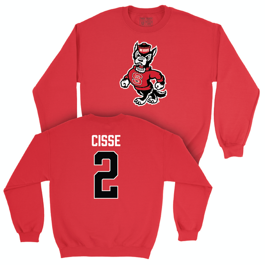 NC State Football Red Legacy Crew - Brandon Cisse Small