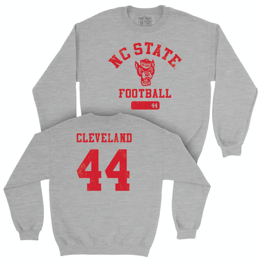 NC State Football Sport Grey Varsity Crew - Brandon Cleveland Small