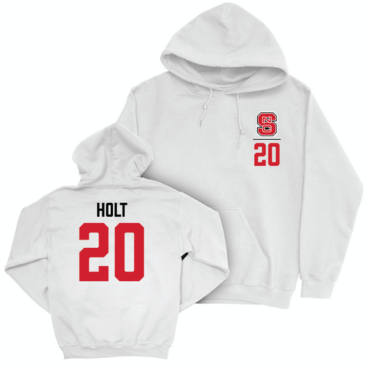 NC State Women's Soccer White Logo Hoodie - Brooklyn Holt Small