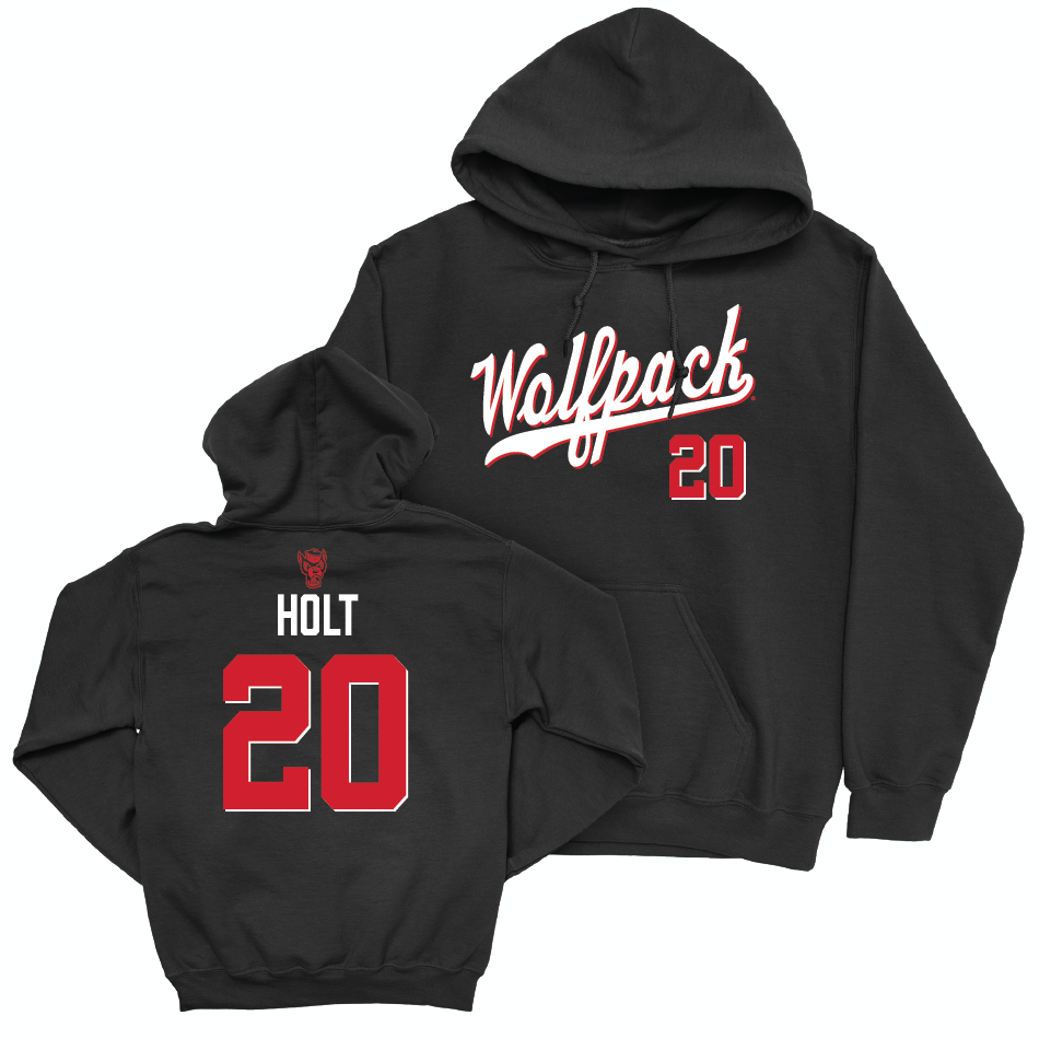 NC State Women's Soccer Black Script Hoodie - Brooklyn Holt Small