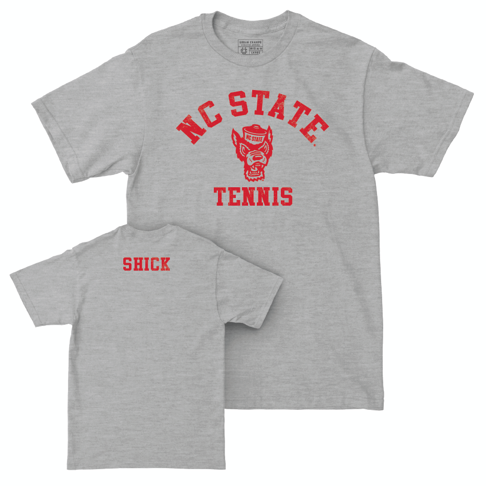 NC State Men's Tennis Sport Grey Varsity Tee - Braden Shick Small