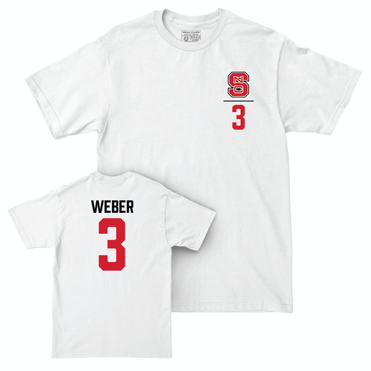 NC State Women's Soccer White Logo Comfort Colors Tee - Brianna Weber Small