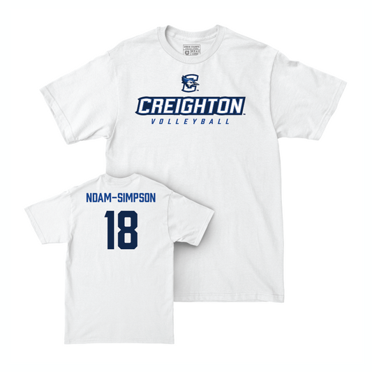 Creighton Women's Volleyball White Athletic Comfort Colors Tee  - Destiny Ndam-Simpson